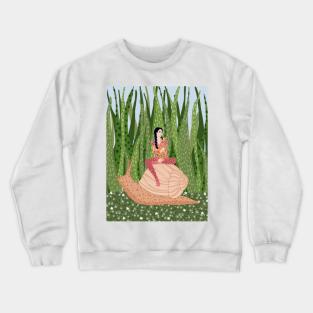 Gardener Girl and Her Snail Crewneck Sweatshirt